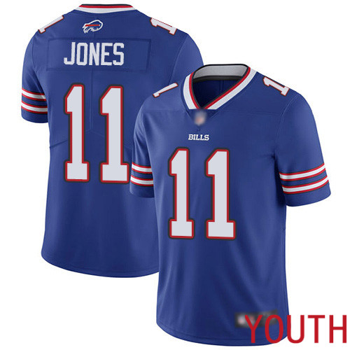 Youth Buffalo Bills 11 Zay Jones Royal Blue Team Color Vapor Untouchable Limited Player NFL Jersey